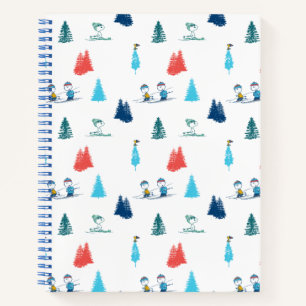 pinda's   Winter Skien het Slopes Pattern Notitieboek