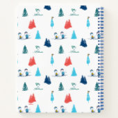 pinda's | Winter Skien het Slopes Pattern Notitieboek (Achterkant)