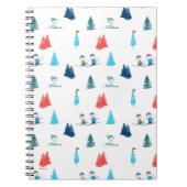 pinda's | Winter Skien het Slopes Pattern Notitieboek (Voorkant)