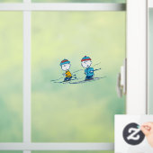 pinda's | Winter Skien het Slopes Pattern Raamsticker (Huis)