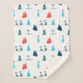 pinda's | Winter Skien het Slopes Pattern Sherpa Deken (Voorkant)