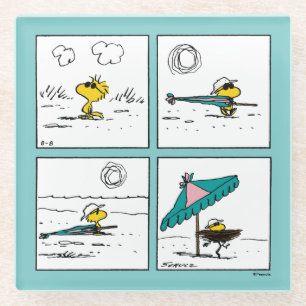 pinda's Woodstock aan het strand Glazen Onderzetter