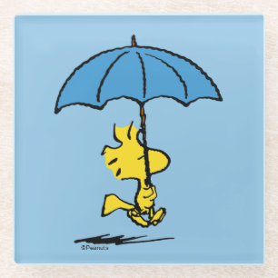 pinda's Woodstock Blue Umbrella Glazen Onderzetter