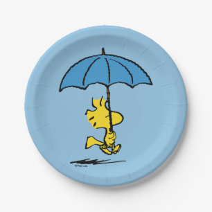 pinda's Woodstock Blue Umbrella Papieren Bordje