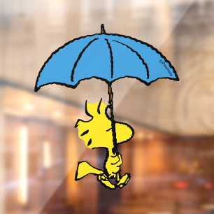 pinda's   Woodstock Blue Umbrella Raamsticker