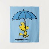pinda's | Woodstock Blue Umbrella Wandkleed (Voorkant)