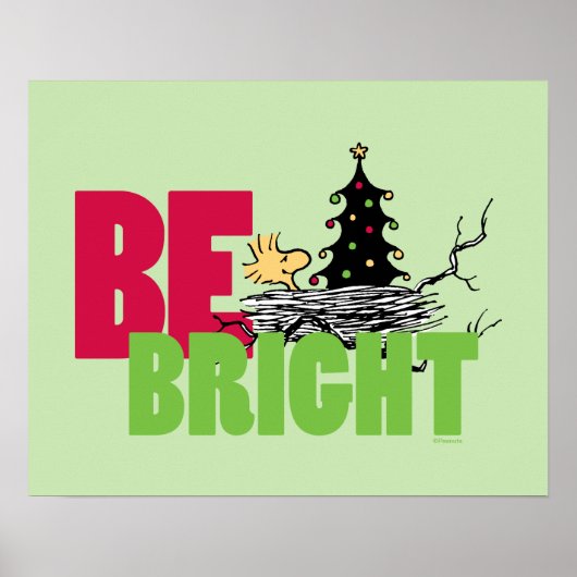 pinda's | Woodstock Christmas Be Bright Poster (Voorkant)