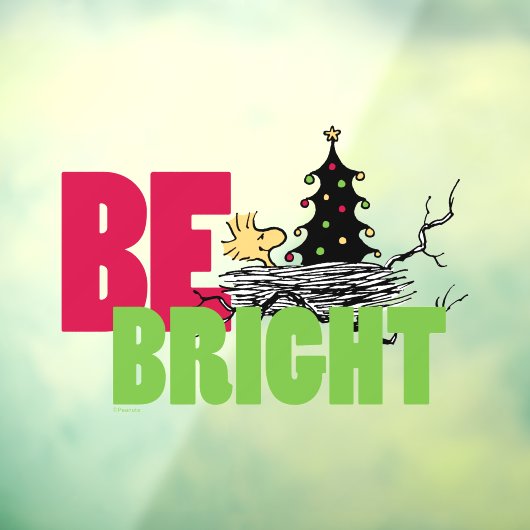 pinda's | Woodstock Christmas Be Bright Raamsticker (Vel 3)