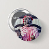 Pindola Bharadvaja-standbeeld in Nara - Japan Ronde Button 5,7 Cm (Voorkant /achterkant)