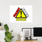 Pindvrije zone (Pindanut Allergy) Poster (Thuiskantoor)