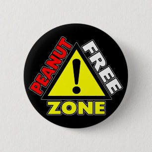 Pindvrije zone (Pindanut Allergy) Ronde Button 5,7 Cm