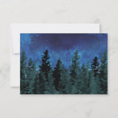 Pine Arbres Aquarelle Mariage rustique Cartes RSVP (Dos)