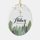 Pine Arbres Baptême Ornement Dieu Bénie Ornement (Droite)