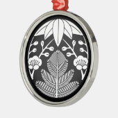 Pine,bamboeblad,ume Metalen Ornament (Links)