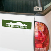 Pine Barrens alstublieft Bumpersticker (Op Truck)