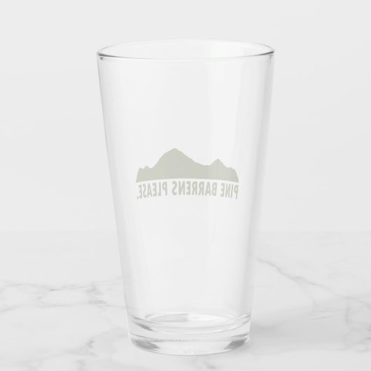 Pine Barrens alstublieft Glas (Achterkant)