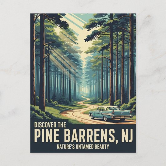 Pine Barrens New Jersey Reizen Briefkaart (Voorkant)