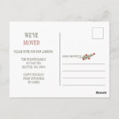 Pine Berries Feestdagen Fotoaankondiging Briefkaart (Achterkant)