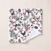 Pine & Berry Badkamer Handdoek Set (Wasdoekje)