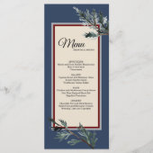Pine Blue Winter Wedding Menu (Voorkant)