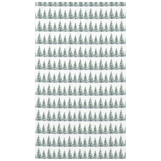 Pine-boomsneeuwscène Winter Kerstmis Tafelkleed (Voorkant)