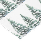 Pine-boomsneeuwscène Winter Kerstmis Tafelkleed (Gekanteld)