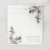 Pine Bossen Berglandschap Schets Bruiloft (Buitenkant ongevouwen)