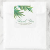 Pine Bossen Waterverf | Bruiloft dank u Vierkante Sticker (Tas)