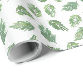 Pine Bough Waterverf Pattern Wrapping Paper Cadeaupapier (Rol Hoek)