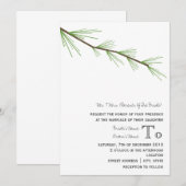 Pine Bough Wedding Invitation from Bride's ouders Kaart (Voorkant / Achterkant)