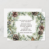 Pine Bough WreatPine Cones Bells String Cinnamon Briefkaart (Voorkant / Achterkant)