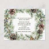 Pine Bough WreatPine Cones Bells String Cinnamon Briefkaart (Voorkant)