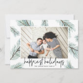 Pine Boughs | Carte photo des vacances les plus he (Devant)