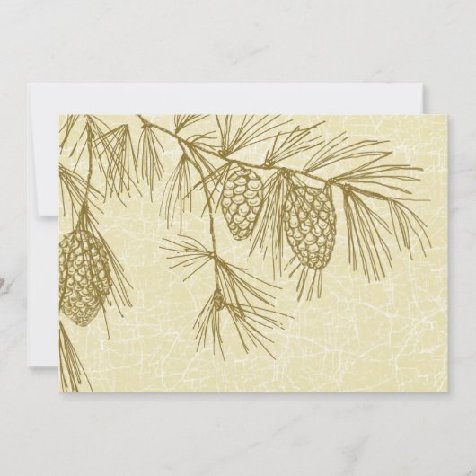 Pine Boughs en Faire-part de mariage (Devant)