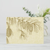 Pine Boughs en Faire-part de mariage (Debout devant)