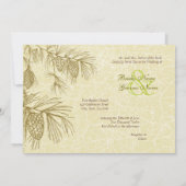 Pine Boughs en Faire-part de mariage (Dos)