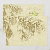Pine Boughs en Faire-part de mariage (Devant / Derrière)