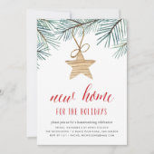 Pine Boughs Gîtes Fête du Réchauffement Invitation (Devant)