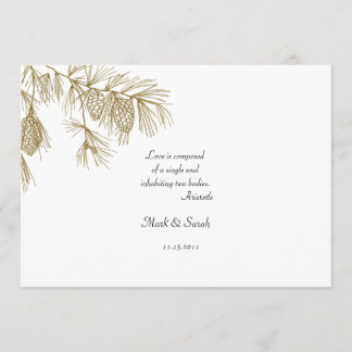 Pine Boughs Invitation 2 Kaart