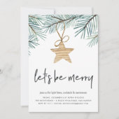 Pine Boughs | Invitation Fête de Vacances (Devant)