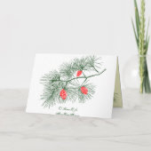 Pine Branch Custom Invitation Card (Achterkant)