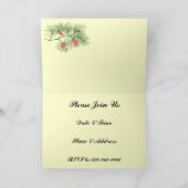 Pine Branch Custom Invitation Card (Binnen)