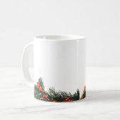Pine Branch met bessen Groenen Koffiemok (Voorkant links)