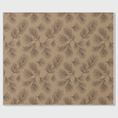 Pine Branch Minimalist Kraft Cadeaupapier (Vlak)