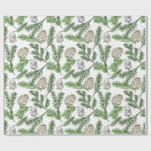 Pine Branches Cadeaupapier (Vlak)
