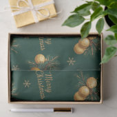 Pine Branches Gold Snowflake Bauble Ornament Tissuepapier (Geschenk)