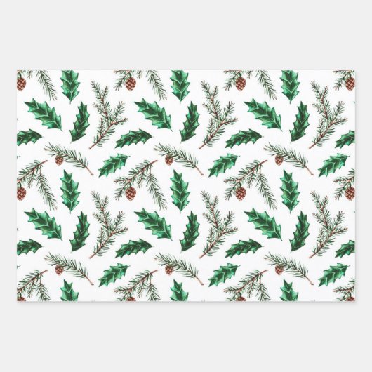 Pine Branches Inpakpapier Vel (Voorkant)