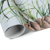 Pine Cone/Blue Pattern Cadeaupapier (Rol Hoek)