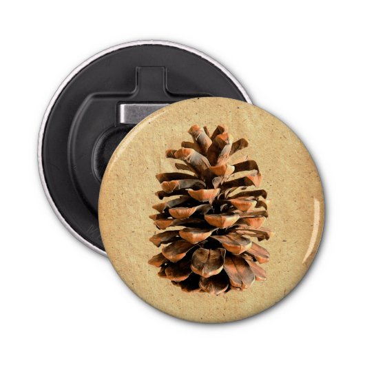 Pine Cone Button Flesopener (Voorkant)