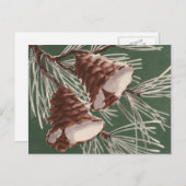 Pine Cone Christmas Bells Briefkaart (Voorkant / Achterkant)